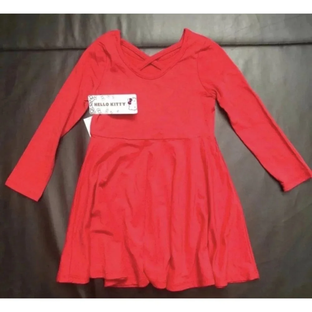 NWT Hello Kitty long sleeve twirl dress girls size 3T